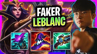 FAKER IS SO CLEAN WITH LEBLANC  T1 Faker Plays Leblanc Mid vs Zeri Season 2024 [upl. by Neddra791]