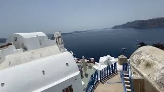 Santorini Oia Art Maisons Aspaki  walking up with a dramatic Blue Domes view [upl. by Edmond351]