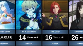 CHARACTERS AGE IN WISTORIA WAND AND SWORD TSUE TO TSURUGI NO WISTORIA [upl. by Dadirac168]