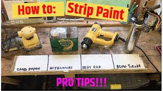 How to Strip paint like a Pro  4 different ways to strip paint off of wood [upl. by Franckot]