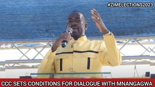 Chamisa’s CCC Sets Conditions For Dialogue After SADC Troika Meeting On Disputed Elections [upl. by Kissie859]