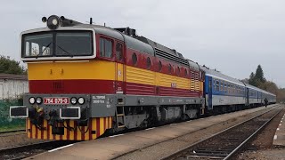 ČD 754 075 vertrekt van Uherské Hradiště [upl. by Leunas712]