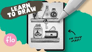 PROCREATE Easy Pen and Ink Drawing  Step by Step Procreate Tutorial [upl. by Freddy551]