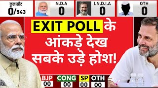 EXIT POLL 2024 Updates LIVE  NDA  INDI Alliance  PM Modi BJP  Rahul Gandhi  Lok Sabha Election [upl. by Lachus]