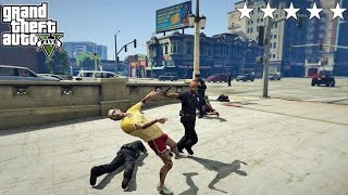 I Gave Cops Only MELEE Weapons GTA V MODS [upl. by Sualkcin]