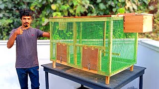 How To Make Birds Cage With Breeding Box  Easy Way To Make Birds Cage at Home [upl. by Garate]