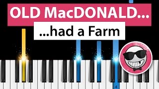 Old MacDonald Had a Farm  Piano Tutorial  How to Play [upl. by Sarchet]