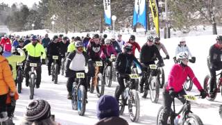 2014 Fat Bike Birkie 20k start Cable Wisconsin [upl. by Lesiram]