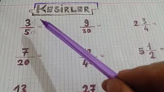 Kesirlerin ondalık gösterimi  Antrenmanlarla matematik 1  Kesirleri ondalık sayıya çevirme [upl. by Meras]