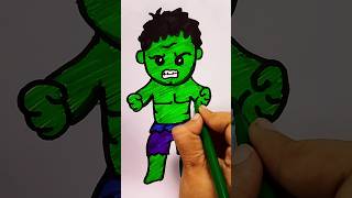 easy hulk drawing🎨 hulk marvel shorts [upl. by Jenna]