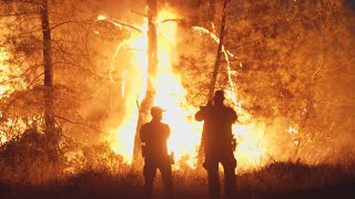 California Wildfires Park Fire sparked by burning car explodes overnight in Butte and Tehama [upl. by Ibmat]