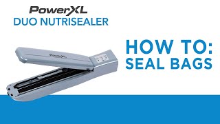 How to Vacuum Seal — Using the Vacuum Sealer Bag Roll  PowerXL Duo NutriSealer Food Sealer [upl. by Htnnek509]