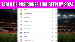 🔵 TABLA de POSICIONES LIGA BETPLAY 2024  Liga Betplay Apertura Fecha 17 [upl. by Edrahs877]