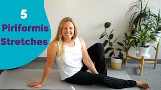 5 Piriformis Stretches to get rid of sciatica lower back hip pain [upl. by Annawyt]