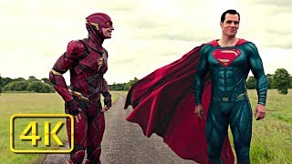 Flash vs Superman Carrera Escena Post Creditos  Justice League Español Latino 2017 4K UltraHD [upl. by Eelahc]