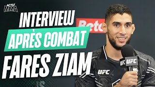 Interview après combat Fares Ziam UFC Paris 3 [upl. by Allecnirp]