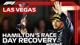 Hamiltons Charge From P10 To The Podium  2024 Las Vegas Grand Prix [upl. by Einimod]