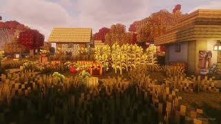 A Cozy Autumn in Bura Village  Minecraft Music [upl. by Ajed616]