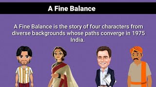 A Fine Balance by Rohinton Mistry Summary in English [upl. by Nerol51]