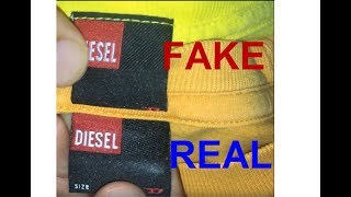 Real vs Fake Diesel TShirt How to spot fake Diesel [upl. by Arella]