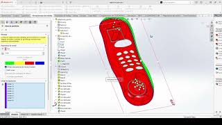 Diseño de Molde en SolidWorks  Telefono [upl. by Arymahs]