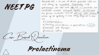 Prolactinoma  Case Based Question [upl. by Enytnoel]