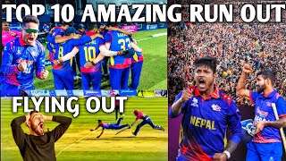 Nepal top 10 amazing run out 😱 [upl. by Ariaes]