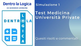 Correzione della Simulazione Test Medicina Private Cattolica San Raffaele Campus Biomedico [upl. by Aima]