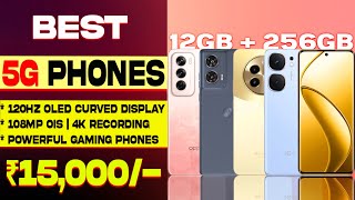 Curved Display  Top 5 Best amp AllRounder 5G Phones Under 15000 in 2024 Bsst 5g mobile under 15k [upl. by Ainocal]