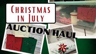 Christmas in July Auction Haul What Do I Get for 12 [upl. by Aetnuahs]