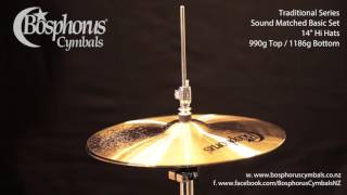 Bosphorus Traditional Series 14quot Hihats Sound Matched Set 1 [upl. by Celestia]