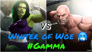 MCOC Winter of Woe Absorbing Man  How to SOLO WITH SHE HULK Gamma [upl. by Ajidahk]