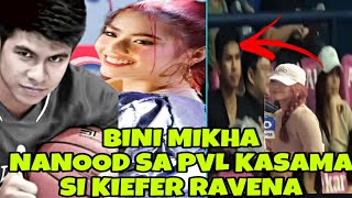 BINI MIKHA LIM AND KIEFER RAVENA KASAMA NANOOD NG VOLLEYBALL [upl. by Sekofski]