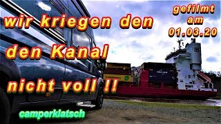 Freistehen am NOK 🚐💨 Camper Van unterwegs 🛳 ⛴🚢 mit dem Kastenwagen Wohnmobil nach SchleswigHolstein [upl. by Attenal712]