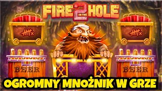 KASYNO ONLINE POLSKA OGROMNY MNOŻNIK W GRZE BONUSOWEJ FIRE IN THE HOLE 2 [upl. by Valentine836]