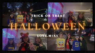 Halloween Trick or treating vlog 🐣🍭🍫as the 🐿🧽 [upl. by Nevuer552]