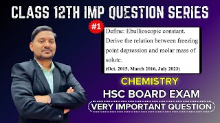 Ebullioscopic constant  Freezing point depression and molar mass of solute  Solutions  Chemistry [upl. by Atteugram95]