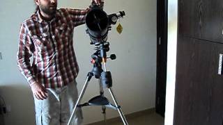 How to Install Telescope Celestron AstroMaster 130EQ And How It Works English Version [upl. by Garreth668]