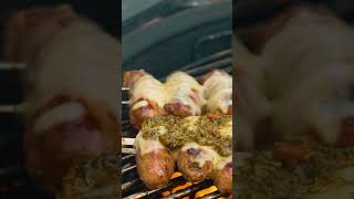 BBQ Sausage skewers recipe with chimichurri and British sausages BBQ sausages recipe [upl. by Bassett775]