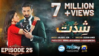 Shiddat Episode 25 Eng Sub Muneeb Butt  Anmol Baloch  Digitally Presented by PEL  29th Apr 2024 [upl. by Silecara]