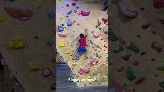 Insane V7 with super slopey crimps bouldering climbing rockclimbing climber climb shorts [upl. by Aneez]