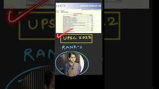 quotRank 1quot UPSC Toppers Marksheet Compare upsctoppersmarks upsc2022topper iastopper2022 [upl. by Eleonore486]