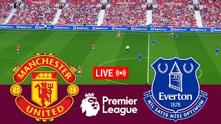 LIVE Manchester United vs Everton Premier League 2425 Full Match  Video Game Simulation [upl. by Lim187]