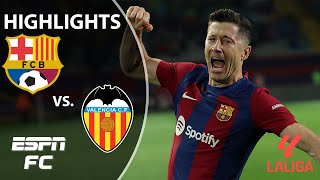 🚨 HAT TRICK ALERT 🚨 Barcelona vs Valencia  LALIGA Highlights  ESPN FC [upl. by Nachison]