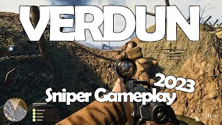 Verdun Gameplay 2023  playing as a sniper  4K [upl. by Yanrahs]