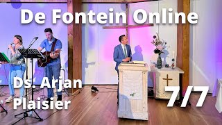 Online Singin  De Fontein Apeldoorn 7 juli  ds Arjan Plaisier [upl. by Asreht]