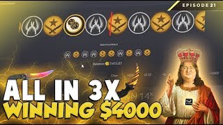 ALL IN 3 TIMES ON CSGOEMPIRE HUGE BETS EPISODE 21 [upl. by Batha]