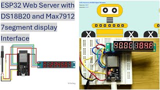 ESP32 Web Server with DS18B20 and Max7912 7segment display Interface [upl. by Narih]