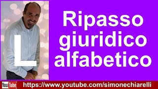 Simone Chiarelli ripasso giuridico alfabetico L [upl. by Anitteb]