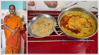 Try this Simple SouthIndian Style Gravy with Triangle Paratha for Lunch I Veg Lunch Combo 6 [upl. by Zaneski]